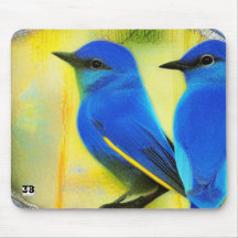 Bluebird of Happiness Mouse Pad