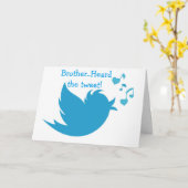 BLUEBIRD OF HAPPINESS TWEETE BROTHER'S BIRTHTAG KARTE (Gelbe Blume)