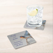 Bluebird Of Happiness Wedding  Rechteckiger Pappuntersetzer (Vor Ort)