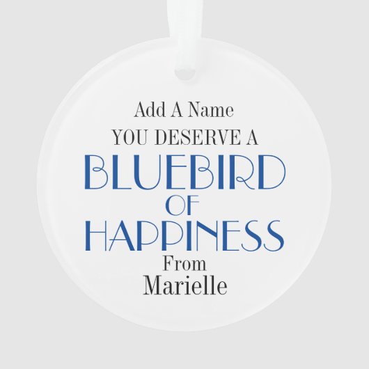 Bluebird of Happiness Year Round Deco Ornament (Rückseite)