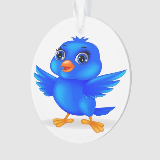 Bluebird of Happiness Year Round Deco Ornament (Vorderseite)