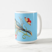 Bluebird on carnations kaffeetasse (VorderseiteRechts)