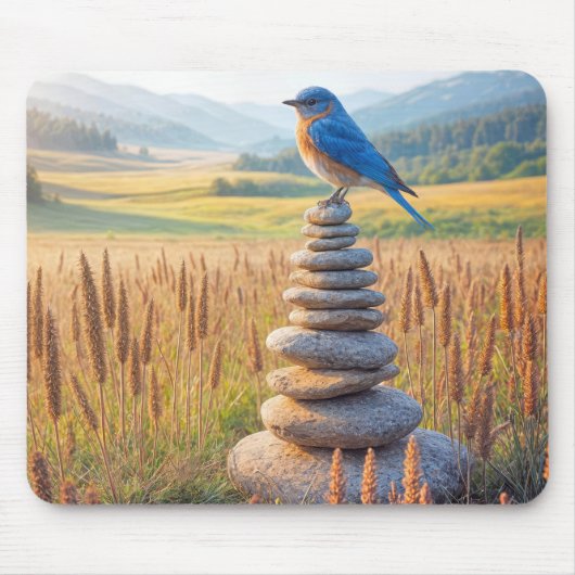 Bluebird on Field Cairn Mousepad (Vorne)