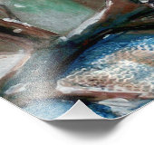 Bluebird Painting Winter Art Fotodruck (Ecke)