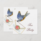 Bluebird-Party Einladung (Vorne/Hinten)