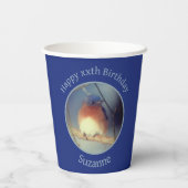 Bluebird Personalisiert Happy Birthday Pappbecher (Rückseite)