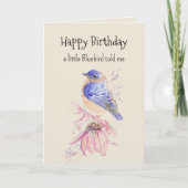Bluebird Personality Fun Geburtstag Karte (Vorderseite)