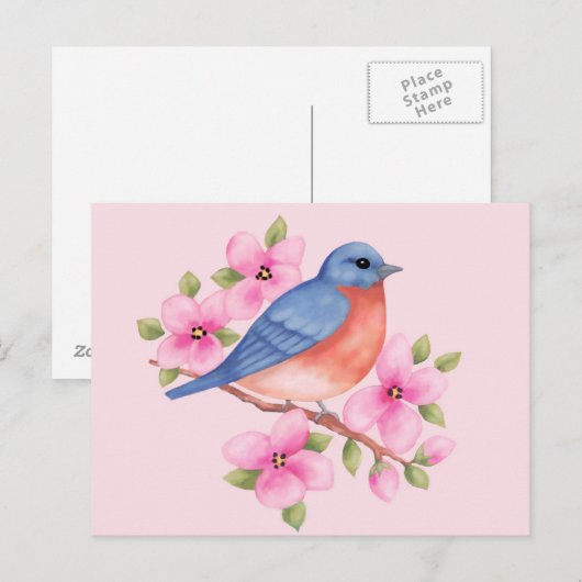 Bluebird Postcard Postkarte (Vorne/Hinten)