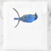 Bluebird Rechteckiger Aufkleber (Tasche)