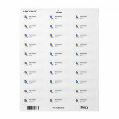 Bluebird Return Address Label Minimal Illustration (Vorne)