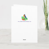 Bluebird-Rote Rosen-Grüße aus New York Karte (Rückseite)