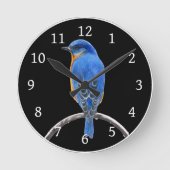 Bluebird Runde Wanduhr (Vorderseite)
