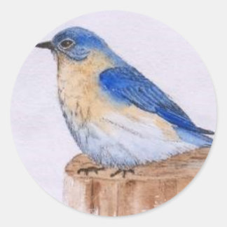 Bluebird Runder Aufkleber