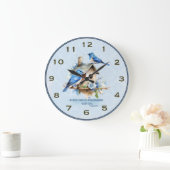 Bluebird Scripture Clock Birdhouse Ecclesiastes Große Wanduhr (Zuhause)