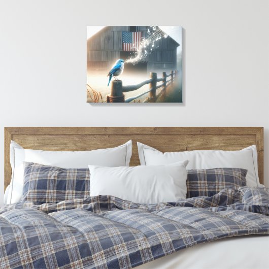 Bluebird Singing a Song Leinwanddruck (Insitu (Schlafzimmer))