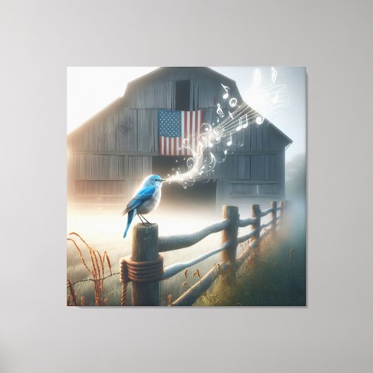 Bluebird Singing a Song Leinwanddruck (Vorderseite)