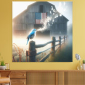 Bluebird Singing a Song Leinwanddruck (Insitu (Wohnzimmer))