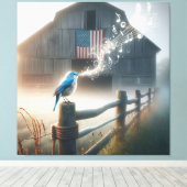 Bluebird Singing a Song Leinwanddruck (Insitu (Holzboden))