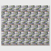 Bluebird singt auf einem Grapevine Geschenkpapier (Flach)