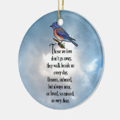 Bluebird "so Loved" Gedicht Keramik Ornament (Links)