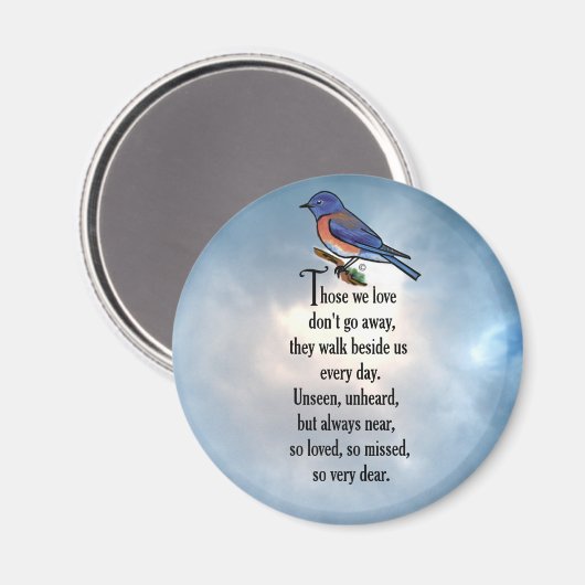 Bluebird "so Loved" Gedicht Magnet (Vorderseite/Rückseite)