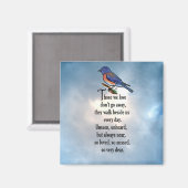 Bluebird "so Loved" Gedicht Magnet (Vorderseite/Rückseite)