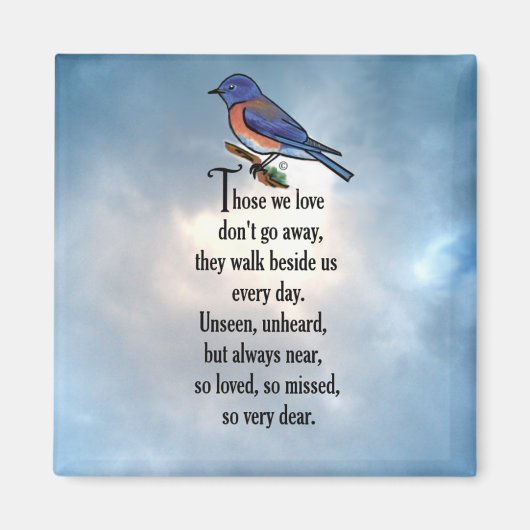 Bluebird "so Loved" Gedicht Magnet (Vorne)