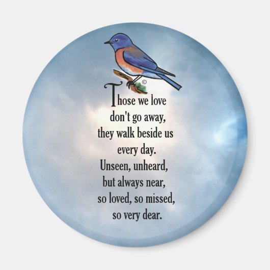 Bluebird "so Loved" Gedicht Magnet (Vorne)