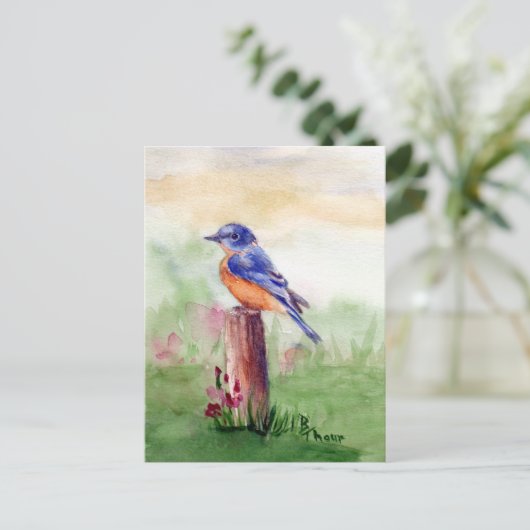 Bluebird Song Postcard Postkarte (Stehend Vorderseite)