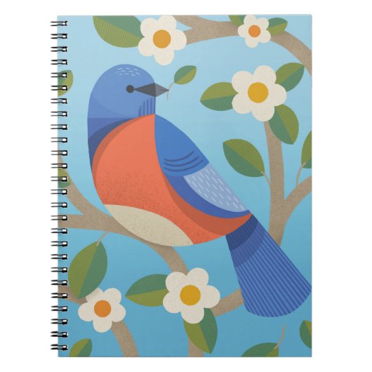 Bluebird Spiral Notebook Notizblock (Vorderseite)
