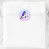 Bluebird-Sticker Runder Aufkleber (Tasche)