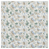 Bluebird und Blueberries Gemustert Stoff (Muster)