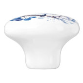 Bluebird und Blueberries Keramikknauf (Seitenansicht)