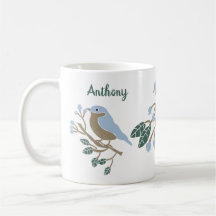 Bluebird und Blueberries Personalisiert