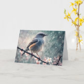 Bluebird und ein Regenfenster Karte (Gelbe Blume)