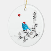 Bluebird und Herz! Keramik Ornament (Links)