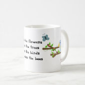 Bluebird und Schmetterlinge Kaffeetasse (VorderseiteRechts)