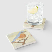 Bluebird-Untersetzer 1 Steinuntersetzer (Seitenansicht)