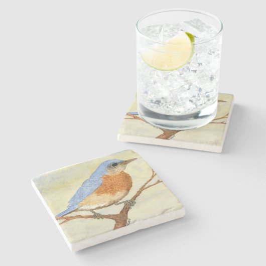 Bluebird-Untersetzer 1 Steinuntersetzer (Seitenansicht)