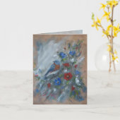Bluebird USA - handgemalt Karte (Gelbe Blume)