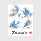 Bluebird Vinyl Stickers Aufkleber (Blatt)