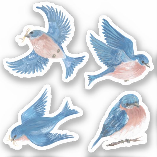 Bluebird Vinyl Stickers Aufkleber (Vorderseite)