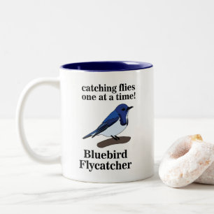 Bluebird Vogelbeobachter Vogelbeobachtung Vogelbeo Zweifarbige Tasse