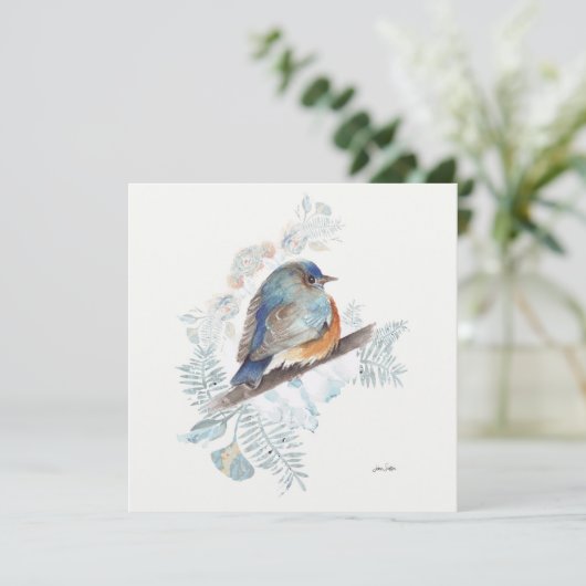 Bluebird Watercolor Art (Stehend Vorderseite)