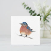 Bluebird Watercolor Art Card (Stehend Vorderseite)