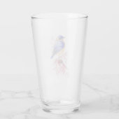 Bluebird Watercolor Garden Bird Nature Art Glas (Rückseite)
