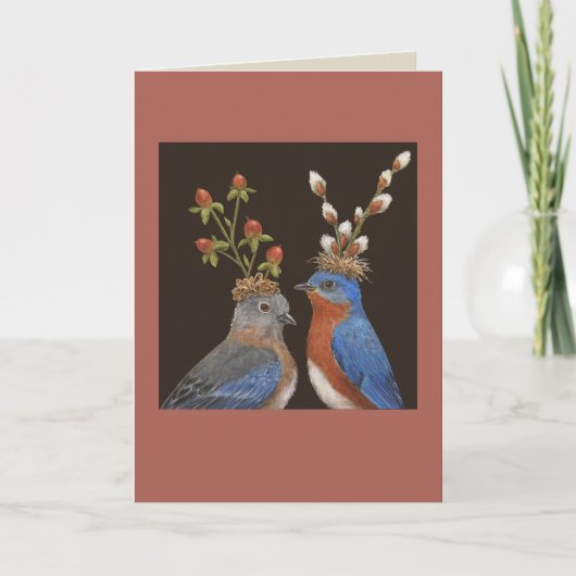 Bluebird Wedding Card Feiertagskarte (Vorderseite)