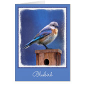 Bluebird (weibliche Malerei) - Original Bird Art (Vorne)