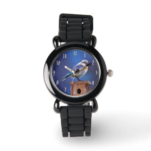Bluebird (weibliche Malerei) - Original Bird Art Armbanduhr