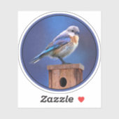 Bluebird (weibliche Malerei) - Original Bird Art Aufkleber (Blatt)